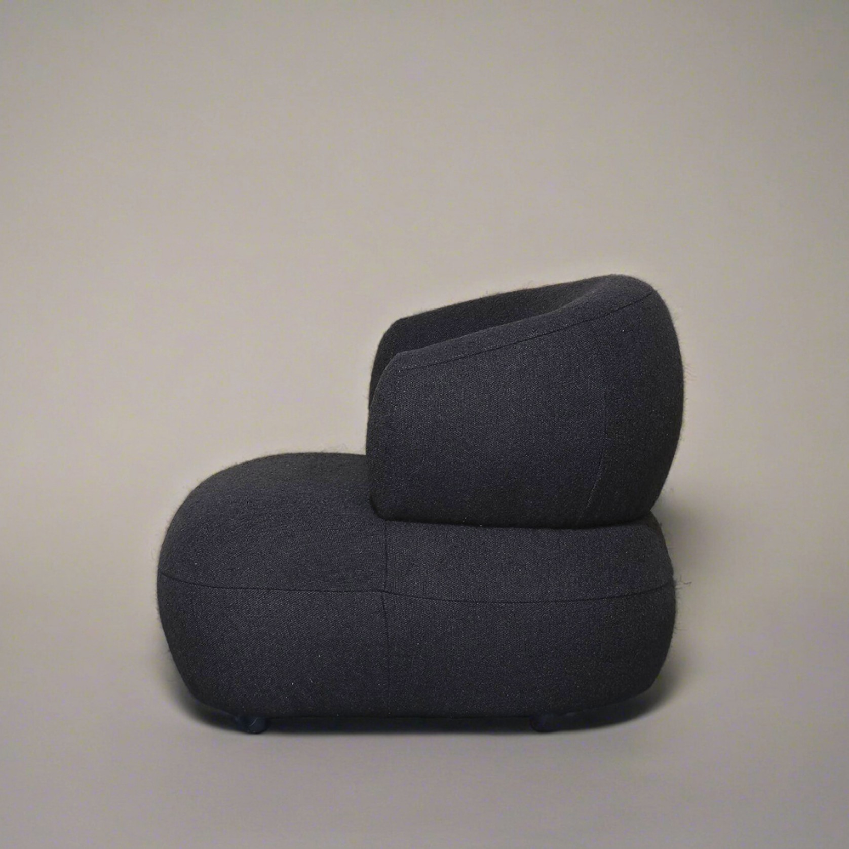 Boucle Bubble Chair- Charcoal gallery detail image