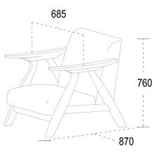 Webster Green Occasional Chair | Rustic Walnut gallery detail image