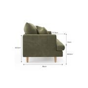 Byron 3 Seater Fabric Sofa | Feather Filled | Wattle Green gallery detail image