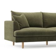 Byron 3 Seater Fabric Sofa | Feather Filled | Wattle Green gallery detail image