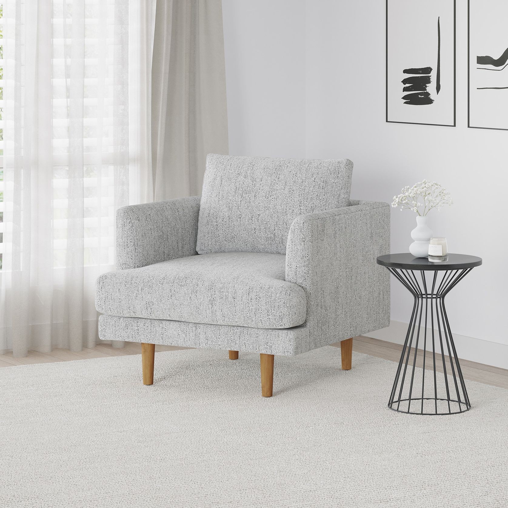Jaspa Sofa Armchair | Granite Grey gallery detail image