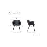 Andorra Arm Chair Vintage Grey Seat gallery detail image