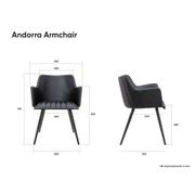 Andorra Arm Chair Vintage Black Seat gallery detail image