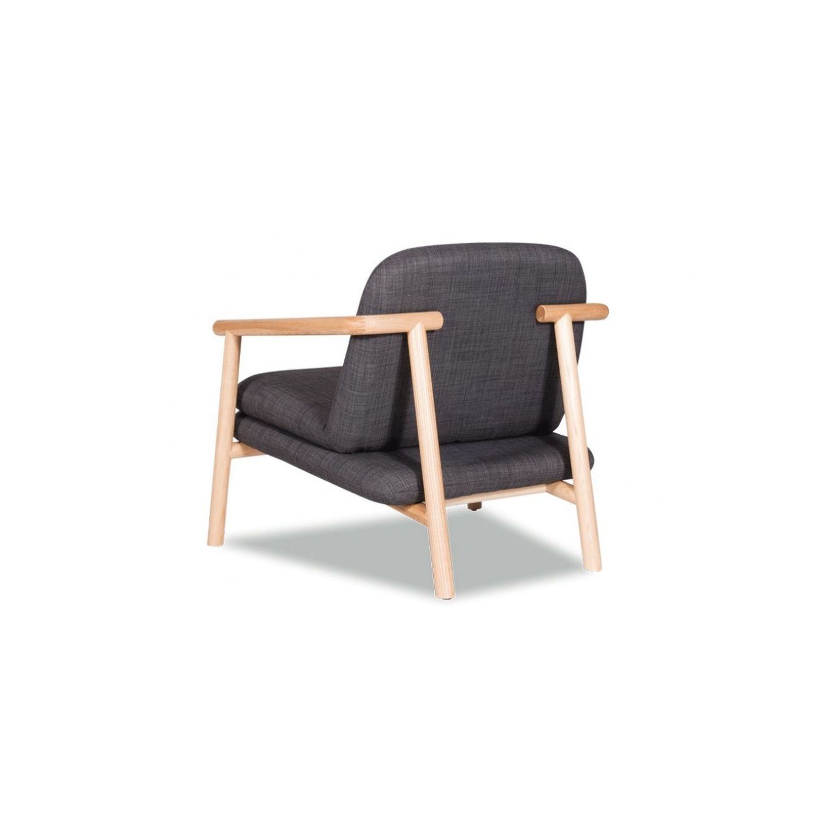 Bene Lounge Chair  - Charcoal Fabric gallery detail image