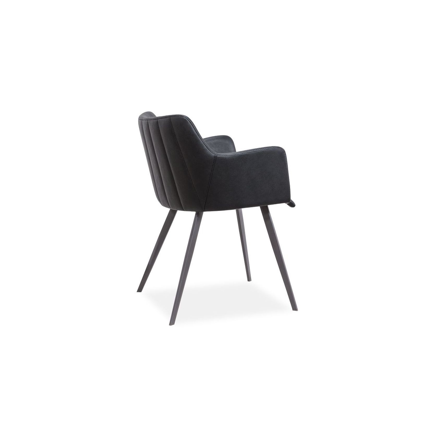 Andorra Arm Chair Vintage Black Seat gallery detail image