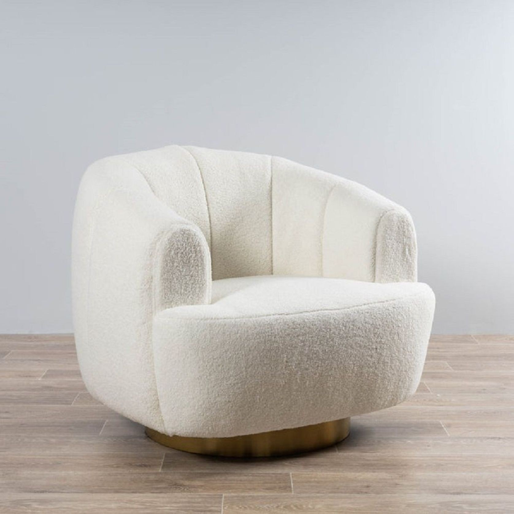 Luxury Occasional Swivel Boucle Armchair - Maguire gallery detail image