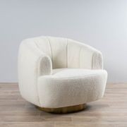 Luxury Occasional Swivel Boucle Armchair - Maguire gallery detail image