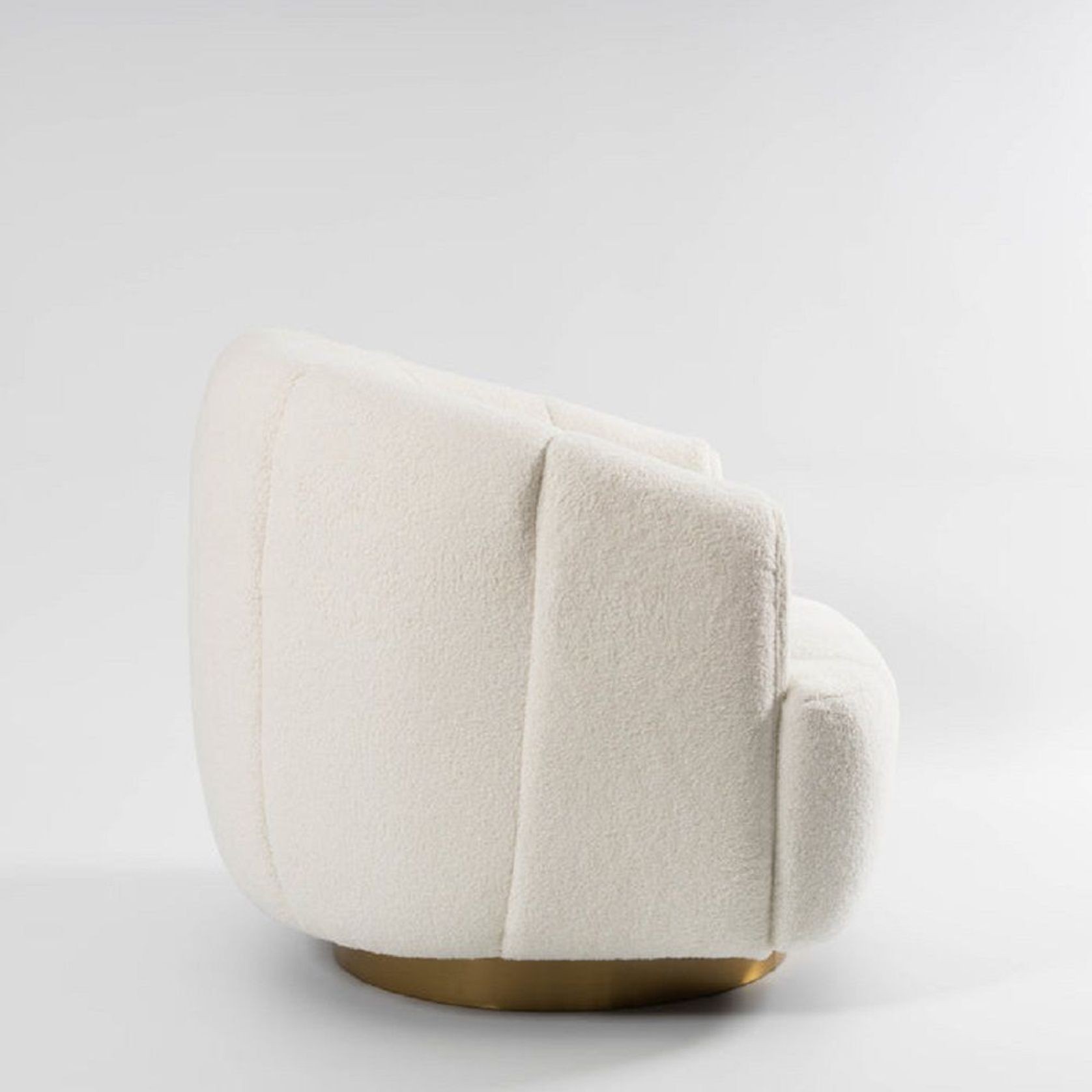 Luxury Occasional Swivel Boucle Armchair - Maguire gallery detail image