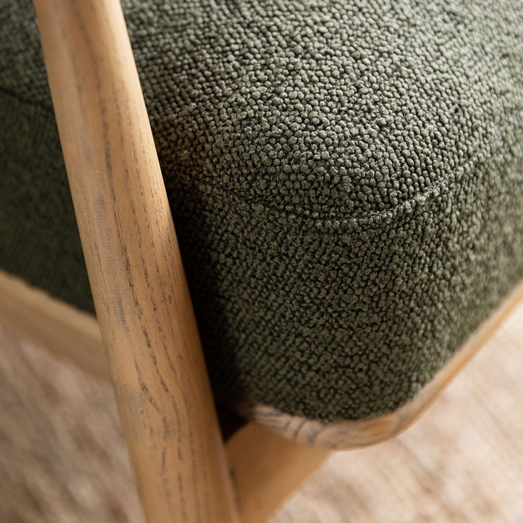Greer Armchair | Olive Boucle gallery detail image