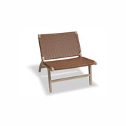 Brooklyn Lounge Chair - Woven Cognac Seat / Natural Frame gallery detail image