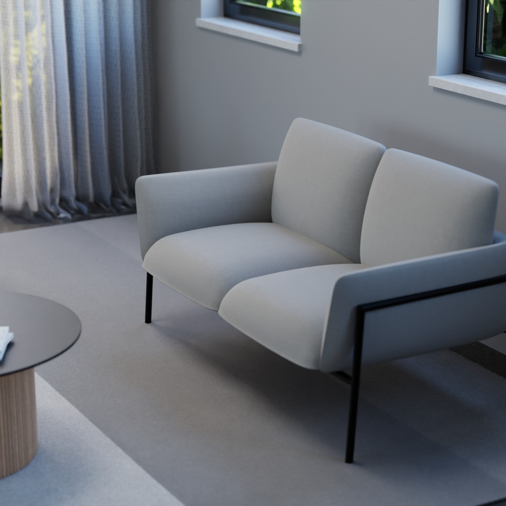 Charlie 2 Seater Cloud Grey gallery detail image