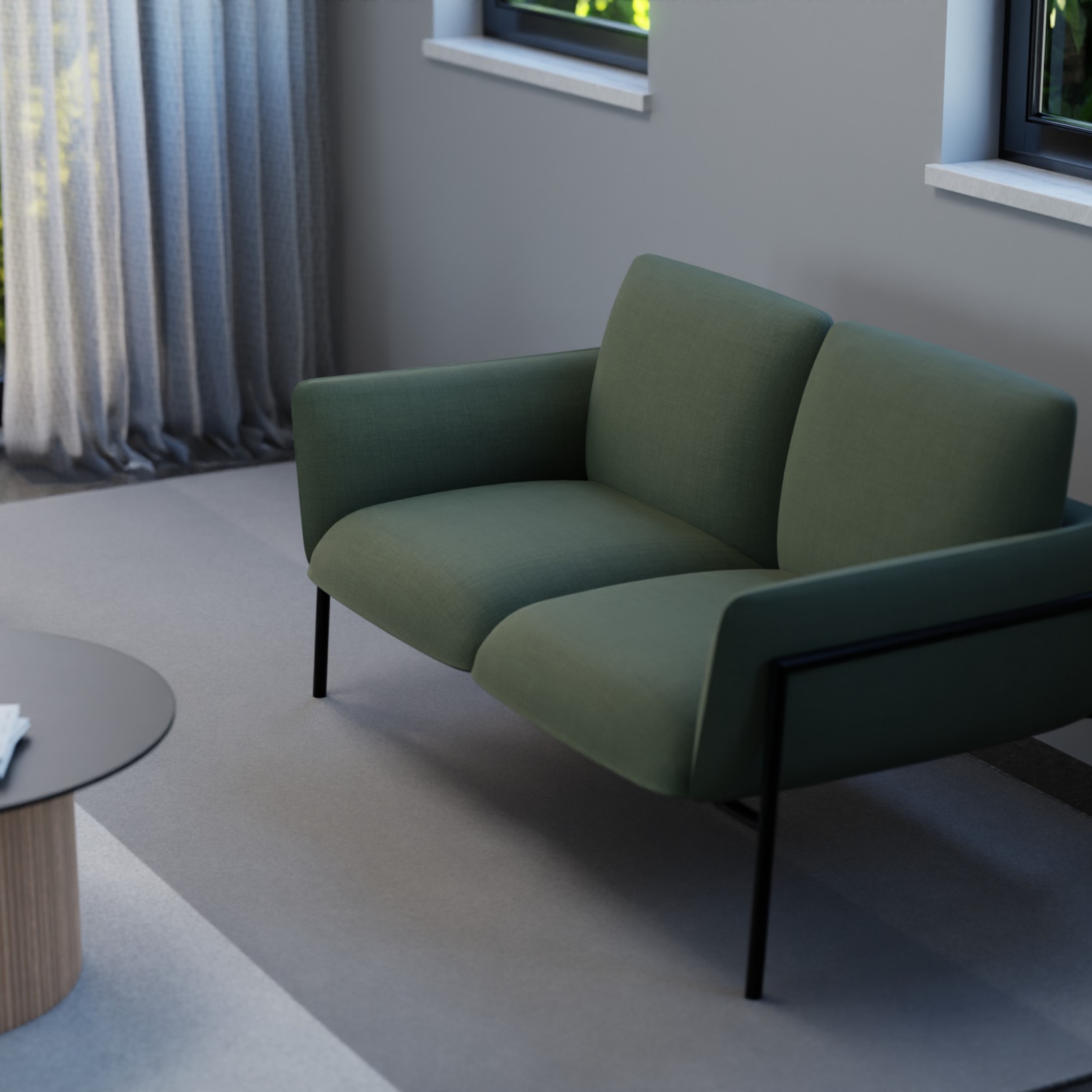 Charlie 2 Seater Kelp Green gallery detail image