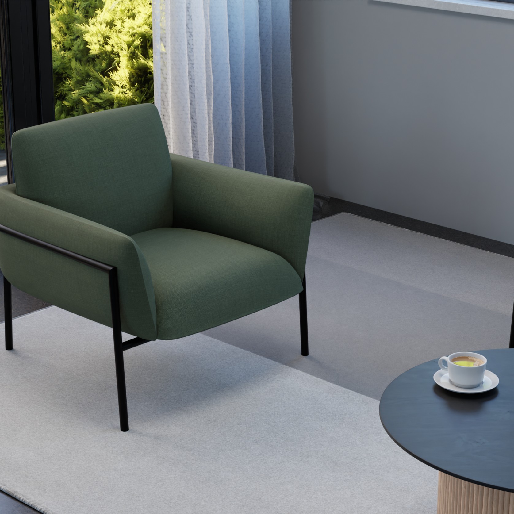Charlie Single Seater Lounge Chair Kelp Green gallery detail image