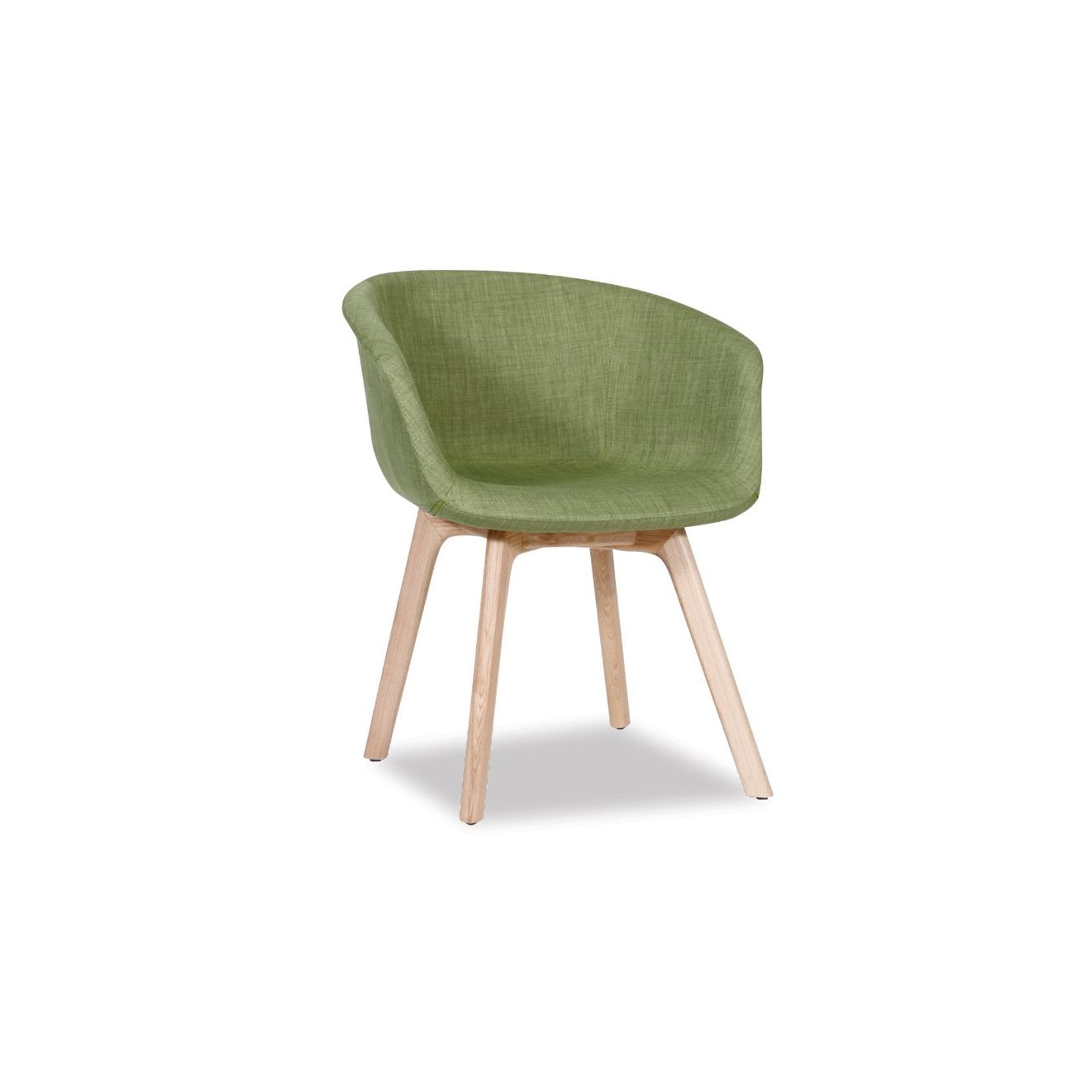 Lonsdale Arm Chair -  Natural - Green Fabric gallery detail image