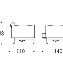 Junus Double Futon Style Sofa Bed With Arms By Innovation gallery detail image