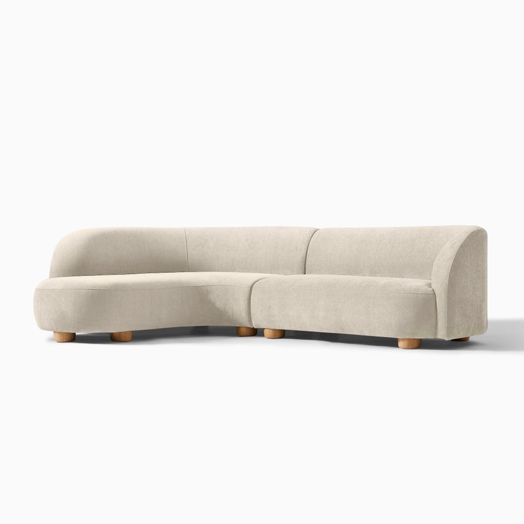 Laurent 2-Piece Wedge Chaise Modular Sofa gallery detail image