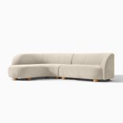 Laurent 2-Piece Wedge Chaise Modular Sofa gallery detail image