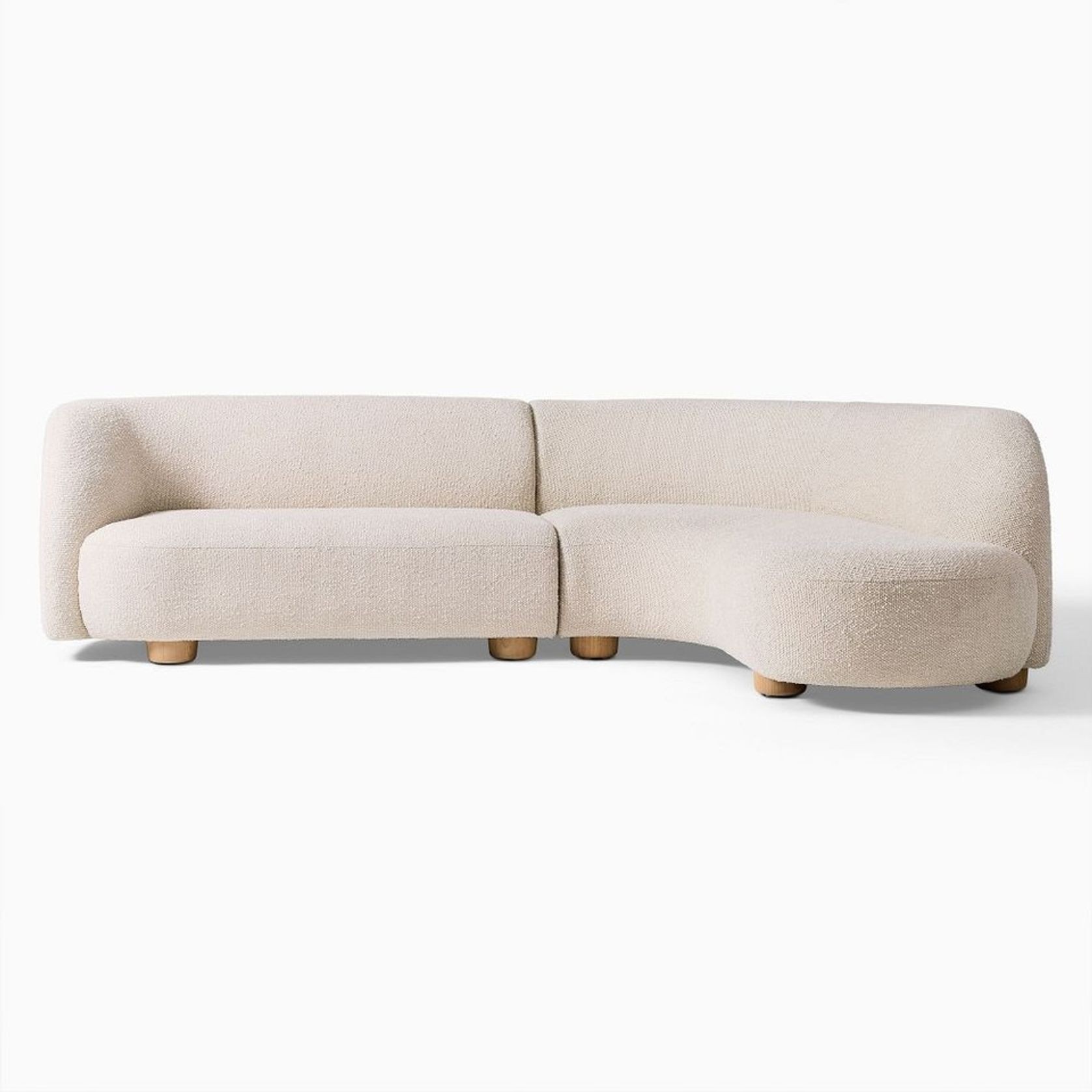 Laurent 2-Piece Wedge Chaise Modular Sofa gallery detail image