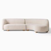 Laurent 2-Piece Wedge Chaise Modular Sofa gallery detail image