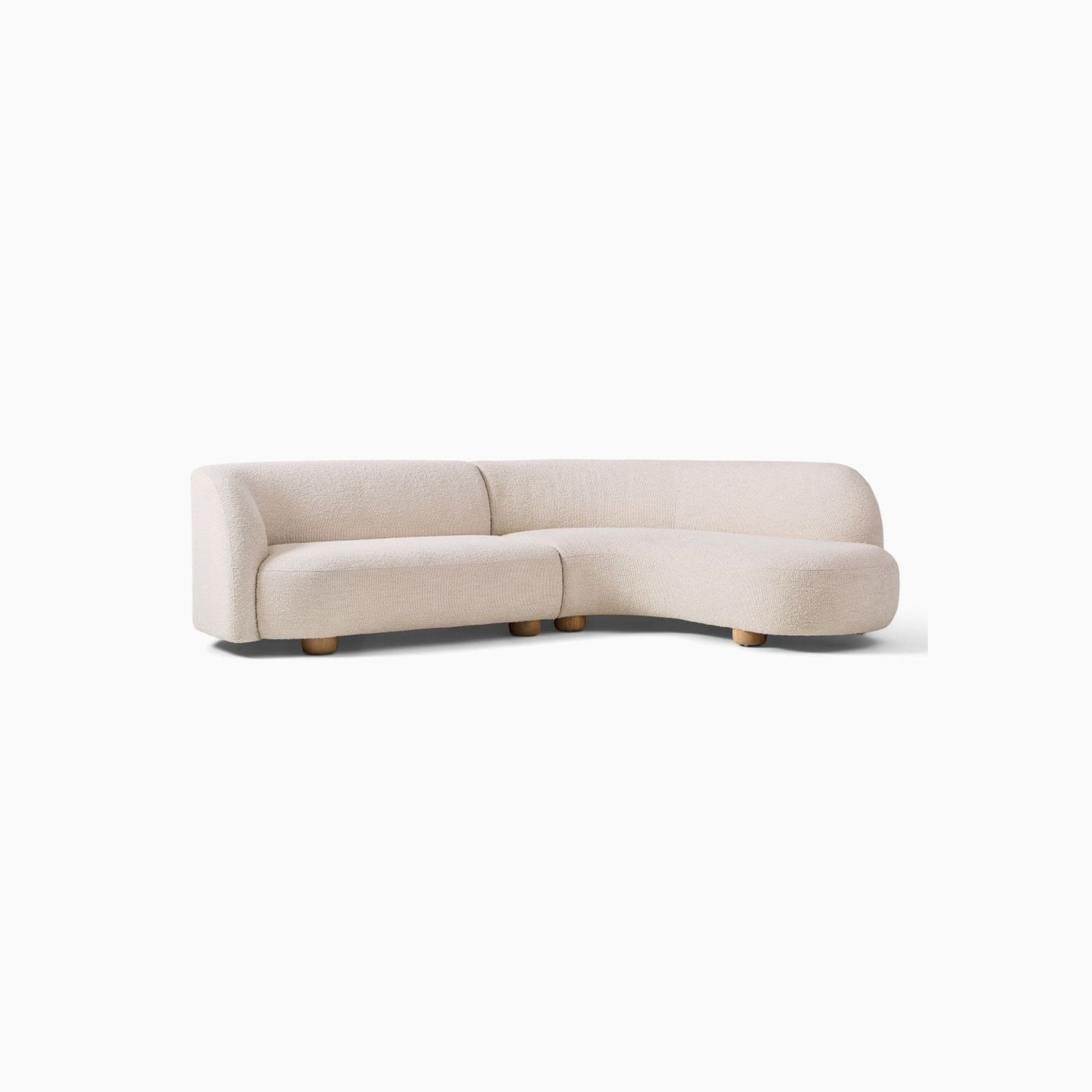Laurent 2-Piece Wedge Chaise Modular Sofa gallery detail image