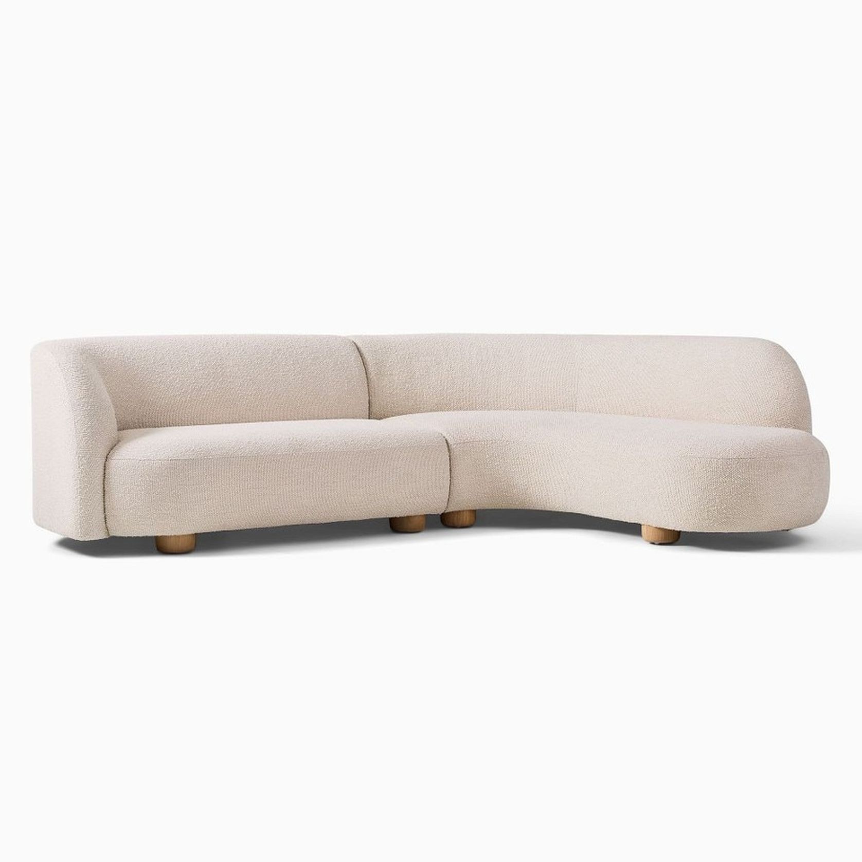Laurent 2-Piece Wedge Chaise Modular Sofa gallery detail image