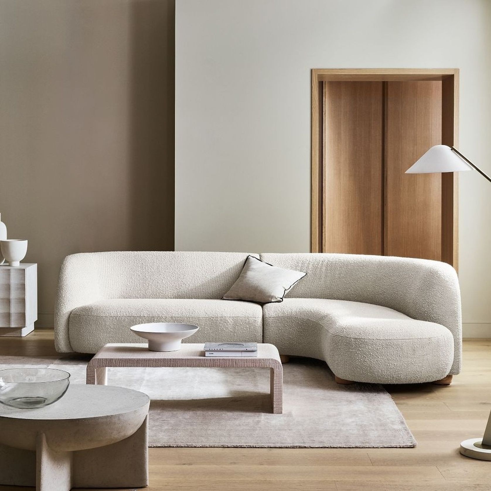 Laurent 2-Piece Wedge Chaise Modular Sofa gallery detail image