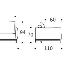 MALLOY Sleek Excess Queen Sofa Bed With Light Oak Arms gallery detail image