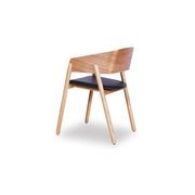 Sargood Arm Chair - Natural - Black Pad gallery detail image