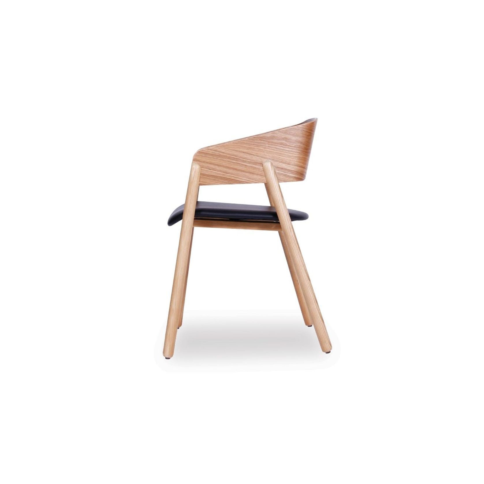Sargood Arm Chair - Natural - Black Pad gallery detail image