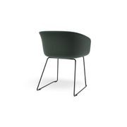 Lonsdale Arm Chair -  Black Sled - Green Fabric gallery detail image