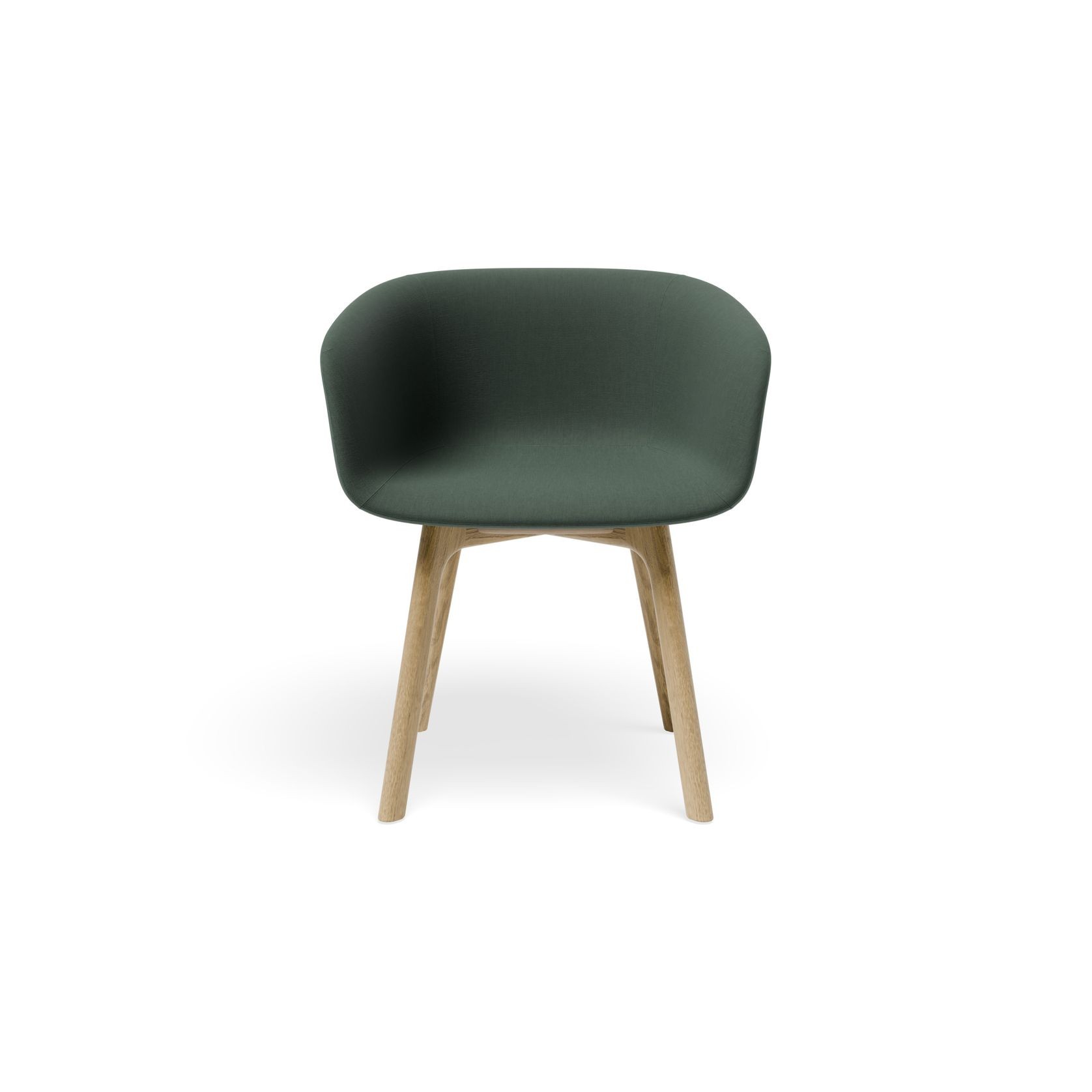 Lonsdale Armchair - Natural - Green Fabric gallery detail image