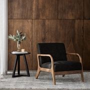Paris Black Occasional Chair | Walnut | Hardwood Frame gallery detail image