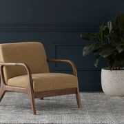 Paris Mustard Occasional Chair | Walnut | Hardwood Frame gallery detail image