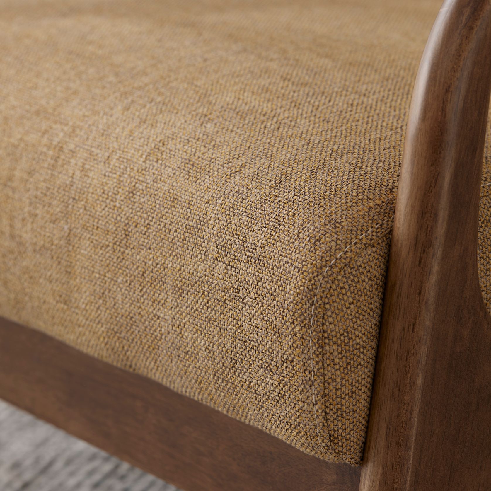 Paris Mustard Occasional Chair | Walnut | Hardwood Frame gallery detail image