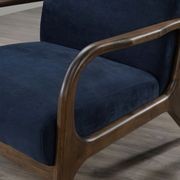 Paris Navy Blue Occasional Chair | Walnut | Hardwood Frame gallery detail image