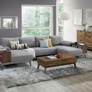 Paris Modular Sofa Series | U-Shape Sofa with Chaise | Grey Fabric gallery detail image