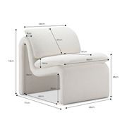 Curvee Occasional Chair | Cream Boucle gallery detail image