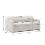 Doze 2.5 Seater Double Sofa Bed | Cosmic Latte gallery detail image