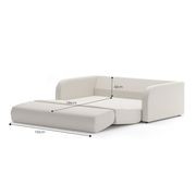 Doze 2.5 Seater Double Sofa Bed | Cosmic Latte gallery detail image