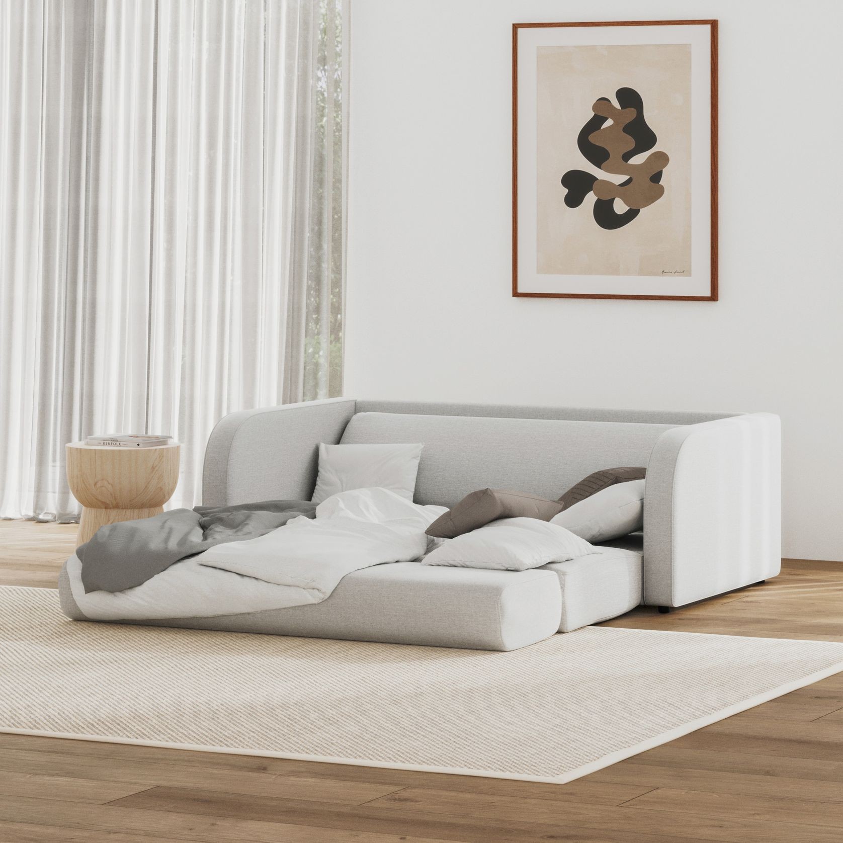 Doze 2.5 Seater Double Sofa Bed | Hail Grey gallery detail image