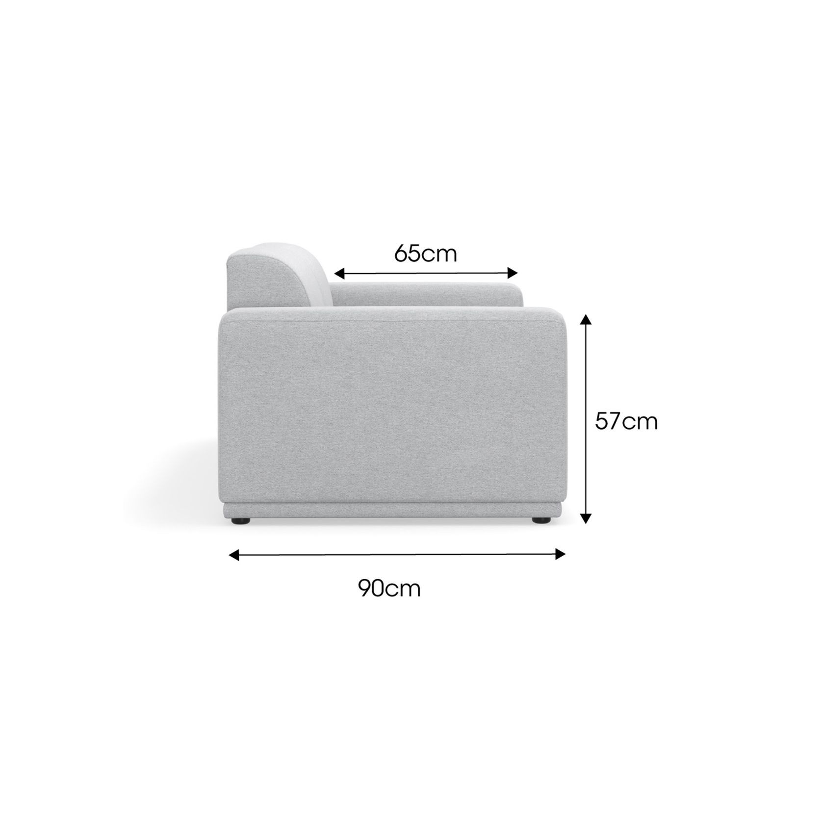 Bailey 2.5 Seater Modular Sofa | Cloud Grey gallery detail image