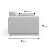 Bailey 2.5 Seater Modular Sofa | Cloud Grey gallery detail image