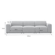 Bailey 3.5 Seater Modular Sofa | Cloud Grey gallery detail image