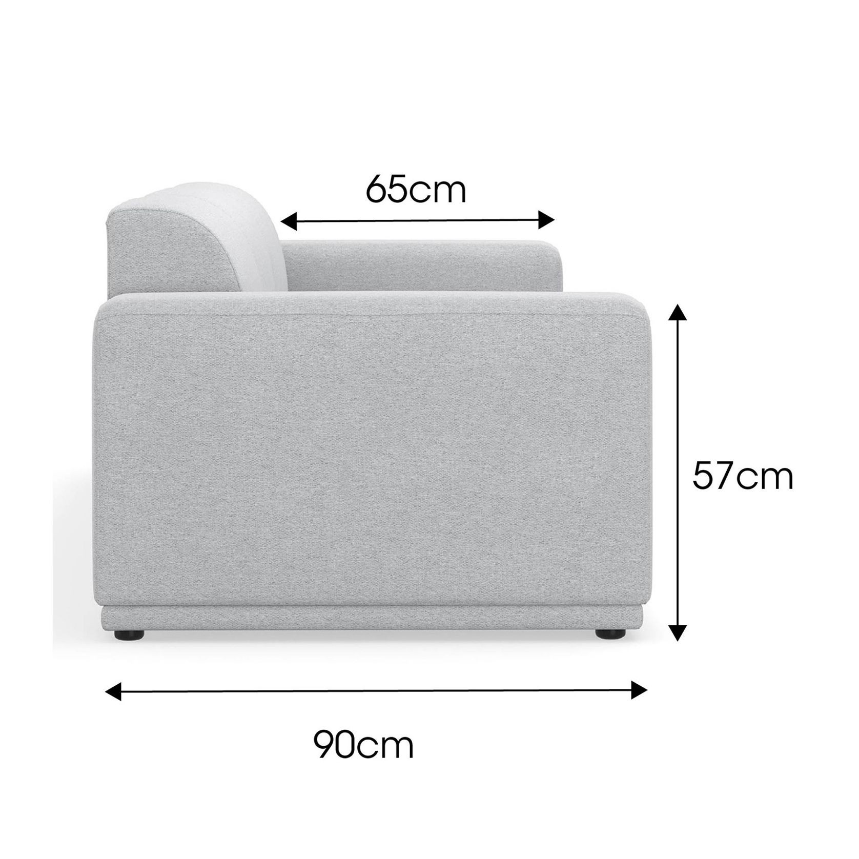 Bailey 3.5 Seater Modular Sofa | Cloud Grey gallery detail image