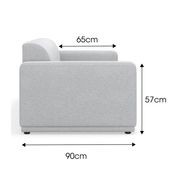 Bailey 3.5 Seater Modular Sofa | Cloud Grey gallery detail image