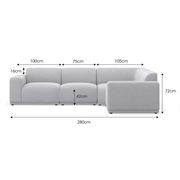 Bailey Corner Modular Sofa | Cloud Grey gallery detail image