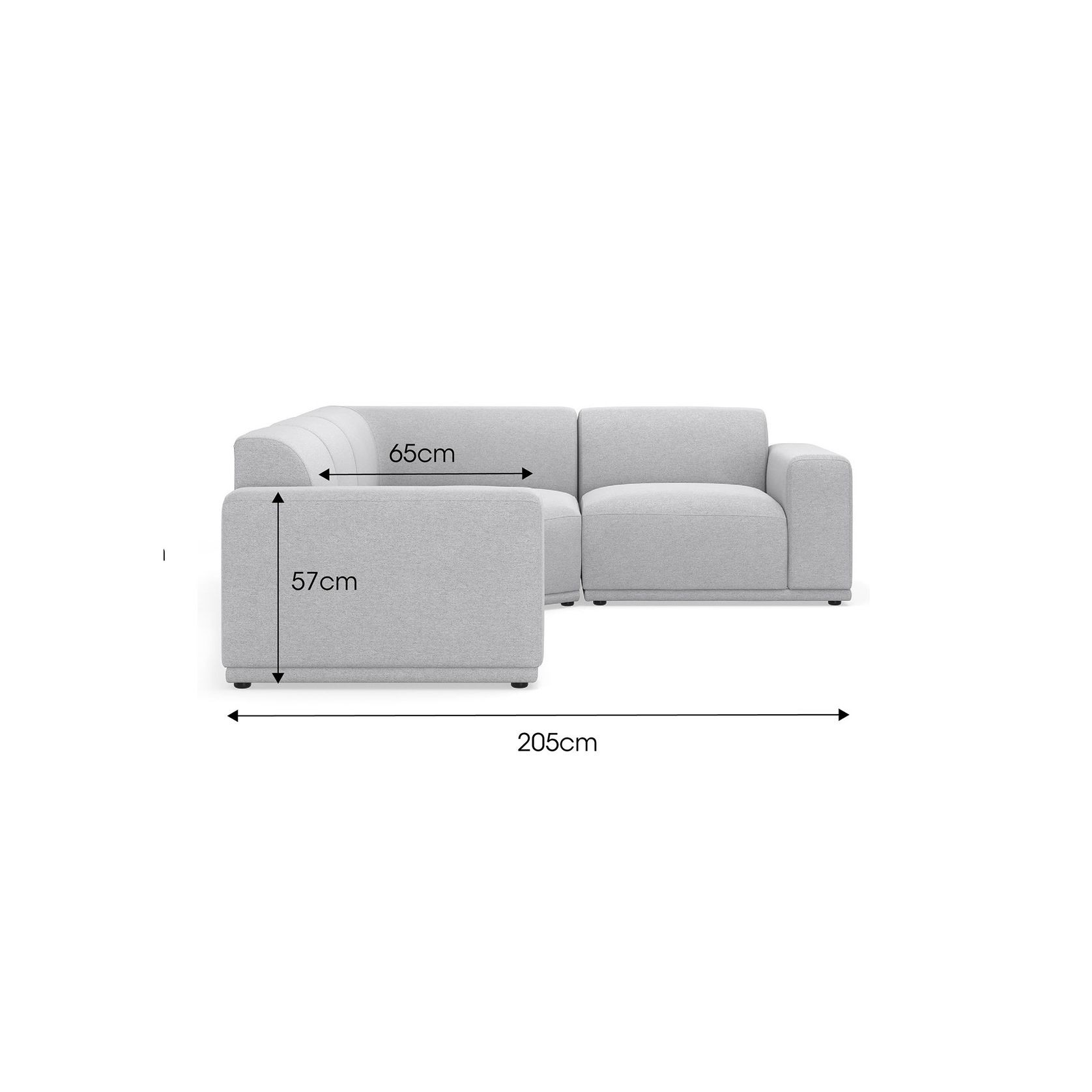 Bailey Corner Modular Sofa | Cloud Grey gallery detail image