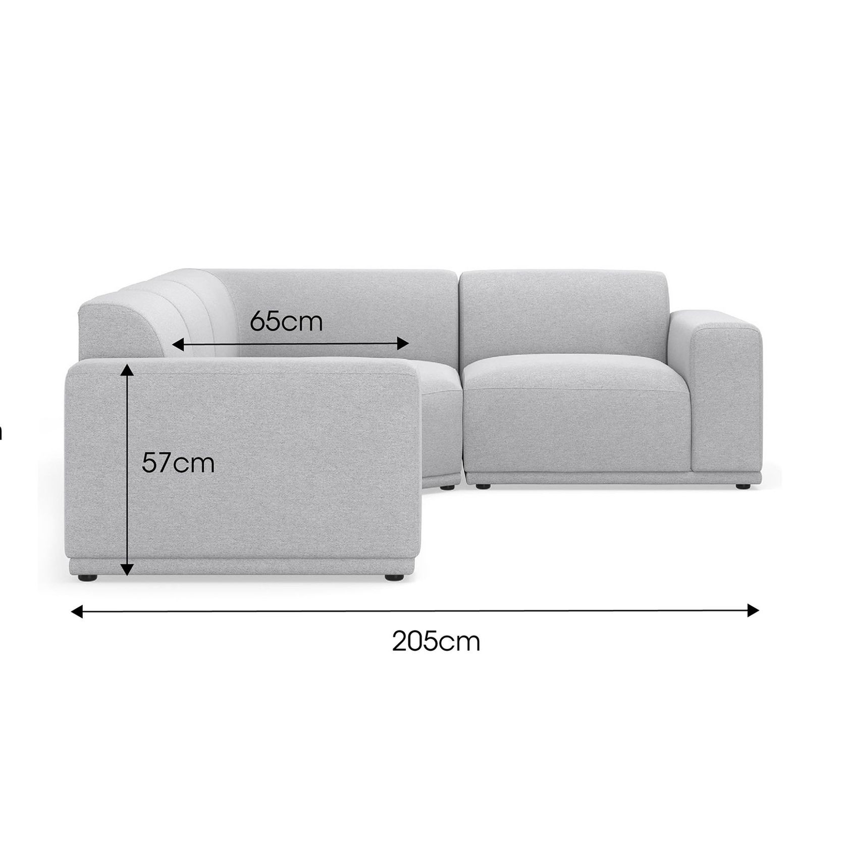 Bailey Corner Modular Sofa | Cloud Grey gallery detail image