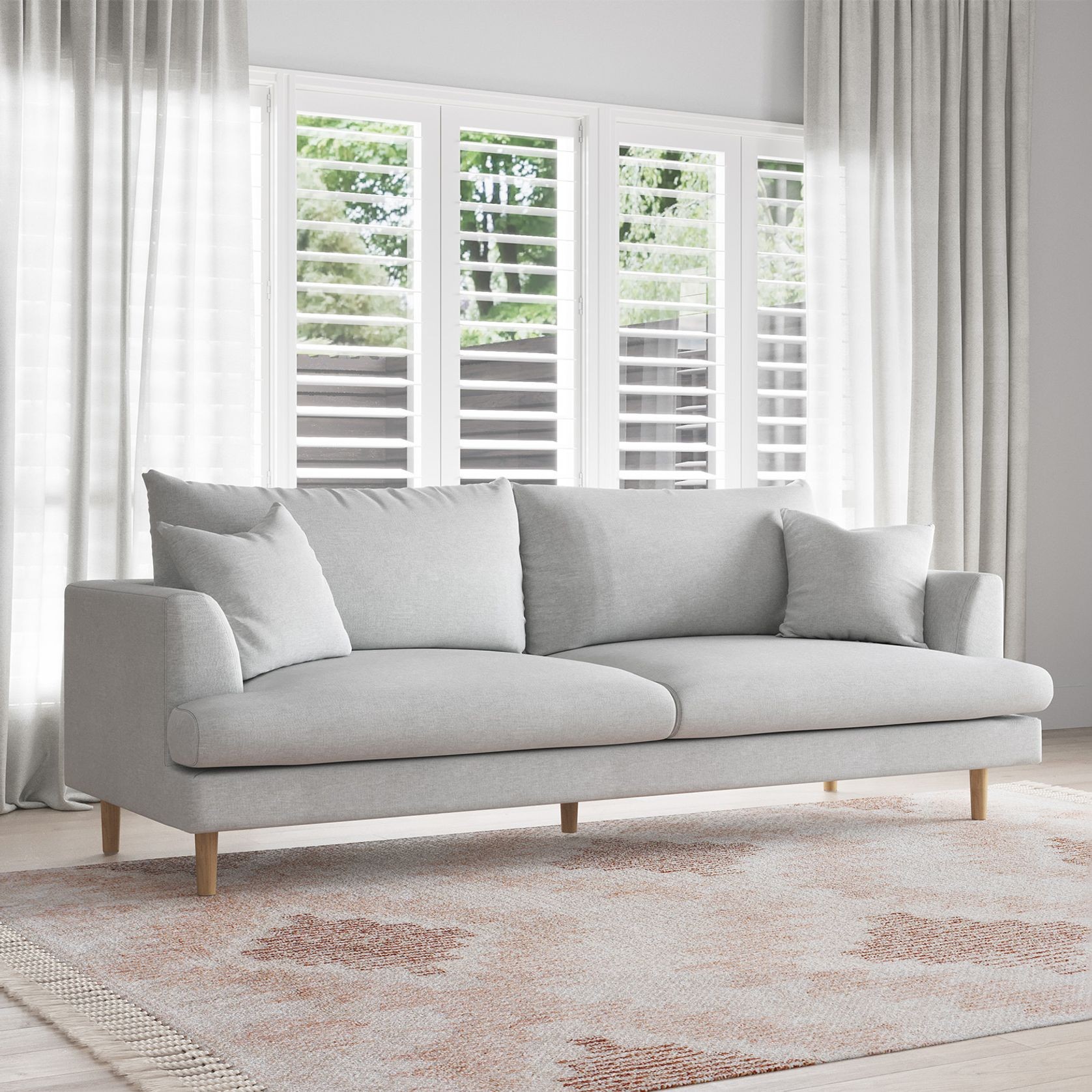 Byron 3 Seater Sofa | Dove Grey gallery detail image