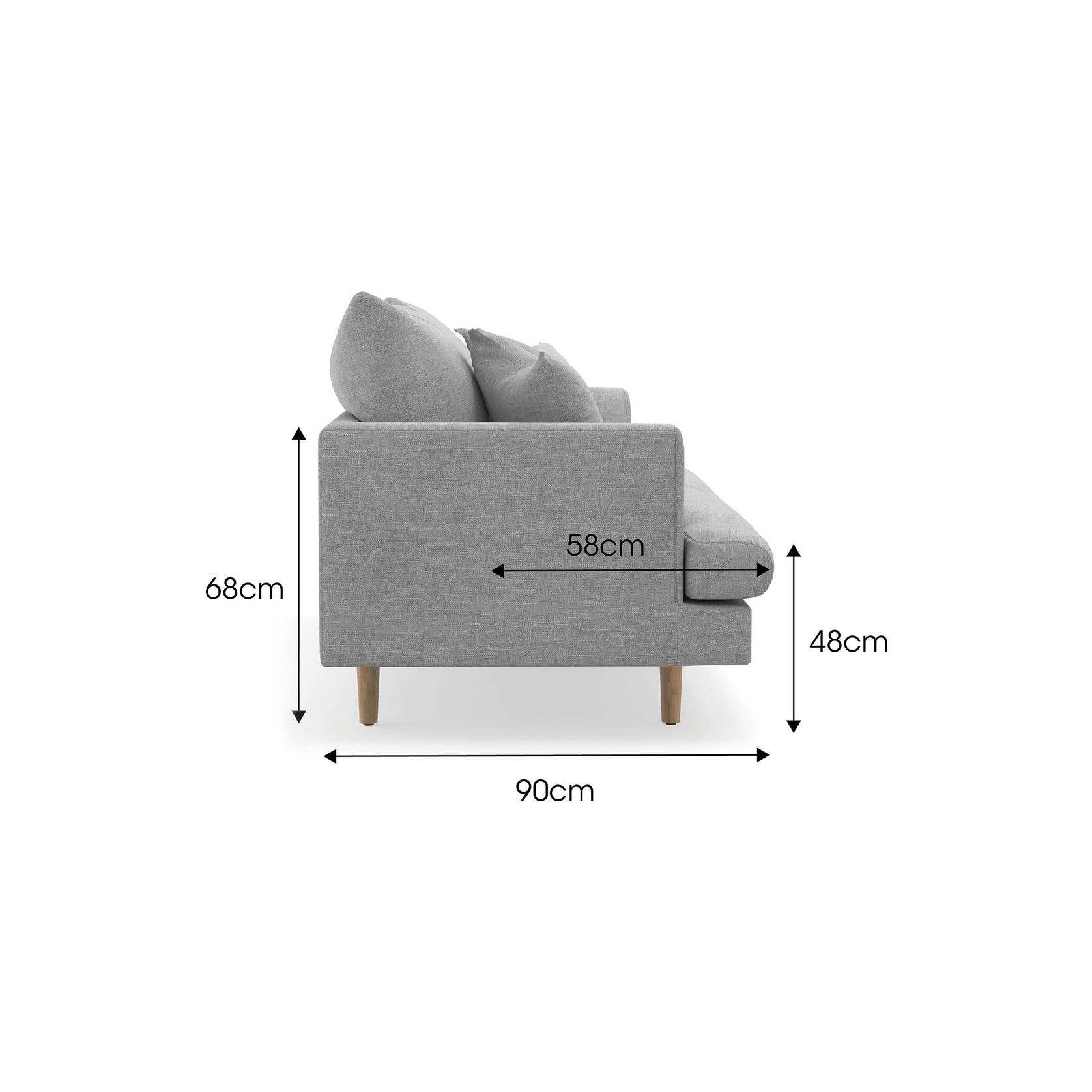Byron 3 Seater Sofa | Dove Grey gallery detail image